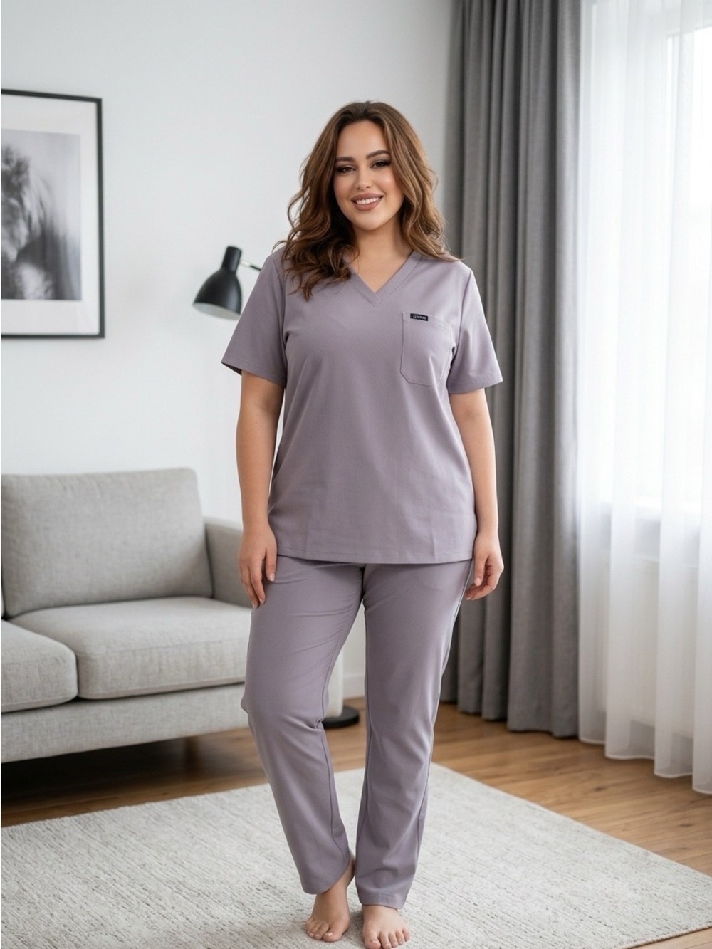 Women's scrubs top & pants set